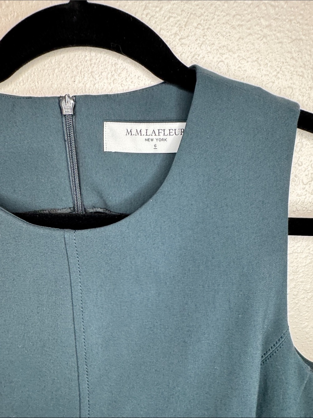 MM.LaFleur Constance Dress Dark Spruce Size 6 NWT Cotton Stretch Sheath Workwear - Picture 3 of 15